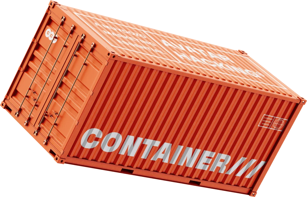 Schiffscontainer mit der Aufschrift Container